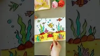 Underwater World Drawing for Kids 