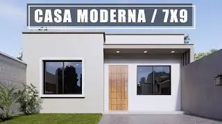 TE SORPRENDERÁ EL DISEÑO DE ESTA PEQUEÑA CASA MODERNA DE 7X9