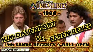9-BALL: Kim DAVENPORT vs EFREN REYES - 1994 SANDS REGENCY XIX 9-BALL OPEN