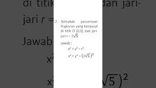 Persamaan Lingkaran #matematika #peminatan
