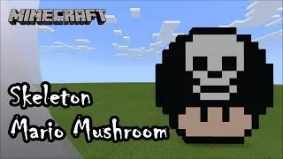 Minecraft: Pixel Art Tutorial and Showcase: Skeleton Mario Mushroom