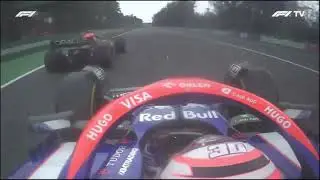 Liam Lawson overtaking Checo and giving the middle finger