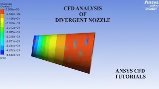 Fluid Flow through a Divergent Nozzle | CFD Analysis | ANSYS Fluent | ANSYS CFD