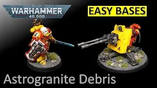 How to Paint EASY RUINED City I Urban RUBBLE bases for 40k I Astrogranite Debris