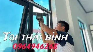 Lắp hoàn thiên công trình nhôm pma xám đá tại thái bình