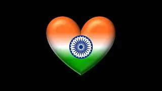 Indian Flag Heart Design Black Screen in 4k | Ladila screen Dhamal ||