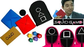 DIY Games from Squid Game|How to make Paper ddakji |Gongi| Flying Stone