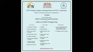 "GLIMPSE OF HANDS-ON TRAINING / WORKSHOP AND CERTIFICATION ON PYTHON".