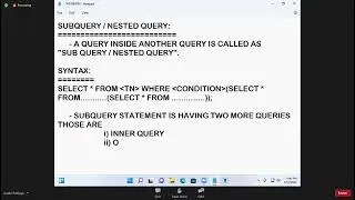 SUB-Query || Nested Query in Oracle SQL - Day 33