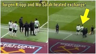 The new angle of Jurgen Klopp and Mo Salah arguing shows exactly what happened