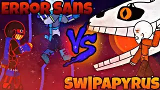 US Papyrus VS Error Sans. Рисуем Мультфильмы 2