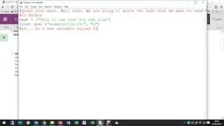 Python File Basics Video 1- Write text To File