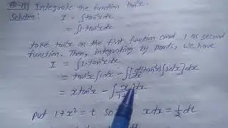 Integrate the function tan^-1(x) .