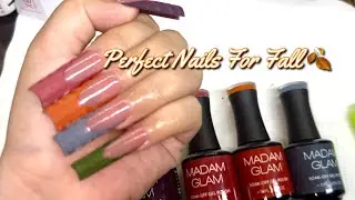 Sweater French Tip Nails 🍂| Fall Sweater Press on nails