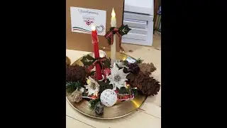 Tutorial centrotavola natalizio portacandela #natale #natale2024 #handmade
