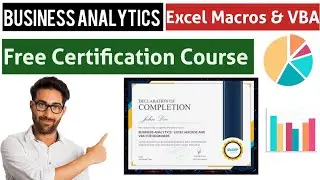 Free Excel Macros and VBA Certification Courses | Data and Business Analyst | Free certification