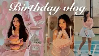 BIRTHDAY VLOG🎂 * donut cake, tennis, Q&A + giveaway