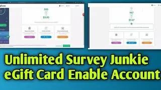 How To Survey Junkie eGift Card Account  Enable | Survey Junkie 3 Option Enable Account