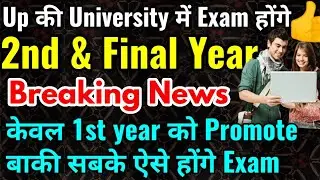 University Exam 2021 Breaking News | Ug Pg Only 1st year Students Promoted | Ug Pg Exam today News