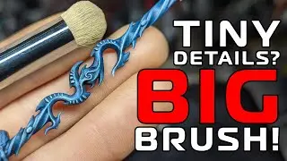 Why not DRYBRUSH your tiny details, with a HUGE brush? In-depth tutorial Warhammer painting styles