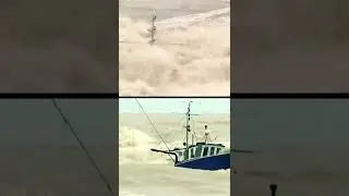 Monster form of 🌊, ⛵ struggling in dangerous waves #Shorts #Marine glance