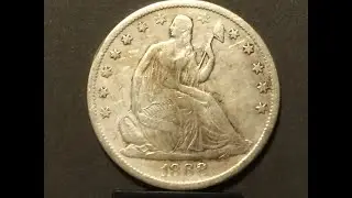 SEATED LIBERTY 1868 Half Dollar US silver coin #Shorts