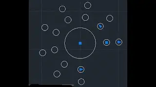 AutoCAD-Array-Dairesel Çoğaltma Örnek-Polar Array Örnek  