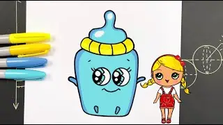 How to draw a Bottle of Milk for a Newborn