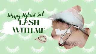 LASH WITH ME: Wispy Hybrid Lash Set (close up application)