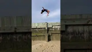 Flips at the beach #shortsfeed #shortvideo
