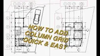 HOW TO ADD COLUMN GRID IN AUTOCAD ARCHITECTURE   QUICK & EASY