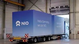 NIO Power Europe Plant's First Power Swap Station Shipment