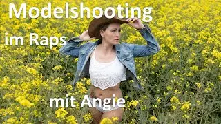 Fotoshooting im Rapsfeld mit Angie