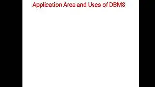 Application areas of dbms