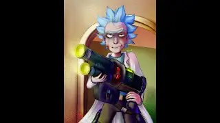 #fanart of #ricksanchez in my style - enjoy! ･ ｡ﾟ☆: *.☽ .* :☆ﾟ  #shorts #rickandmorty #art
