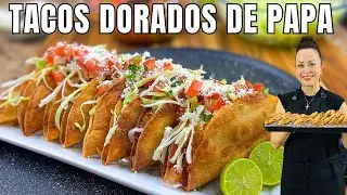 Tacos de Papa con Salsa Pico de Gallo