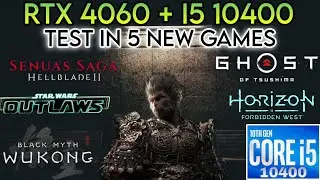 RTX 4060 + I5 10400 - Test In 5 Latest Games - 1080p