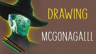 DRAWING MINERVA MCGONAGALL ✍💚 Harry Potter Art