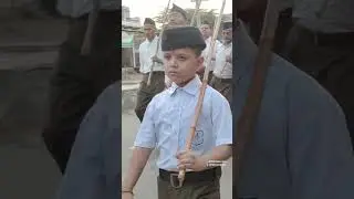 राष्ट्रीय स्वयंसेवक संघ के कार्यकर्ताओं द्वारा दशहरे के अवसर पर निकली पथसंचलन यात्रा#thenagar #nagar