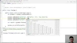 Work-in-progress Templated Random Text Generation for JVM