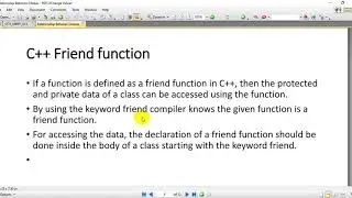13-Aggregation Relationship in Classes and Friend Function