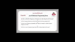 Link In Description: Q10 Find The Frequency of Elements in a List using Stream API
