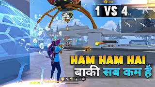Solo Vs Squad | My Over Power 1 vs 4 Gameplay In Free Fire | Garena Free fire