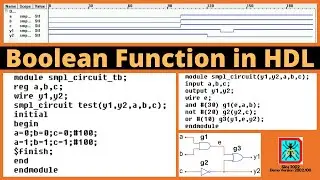How to Write an HDL code for Boolean Function | Structural Model | Test Bench | Silos 2002