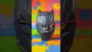 Papercraft✂️Black Panther.🎭#papercraft #manualidades #arte #blackpanther #avengers #mascaras #marvel