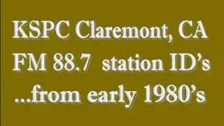 KSPC 88.7FM Claremont station ID's from 1980's