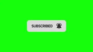 Subscribers Button, Subscribe button animation on green chroma key. The gray subscribe button