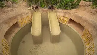 How To Building Most Underground House Water Slide Swimming Pools