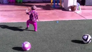 Maya showing off her walking skills