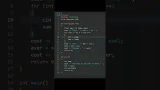 c++ program to find sum and average of n numbers using function @PWOShivam  #shorts